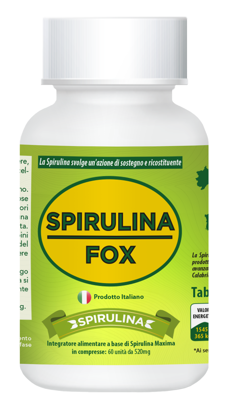 flacone di capsule di spirulina